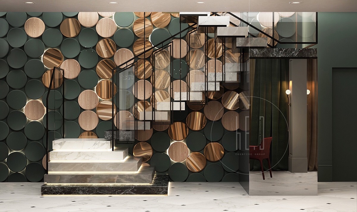 红+黄+绿 三色构造优雅复古家居 | he.D group-8