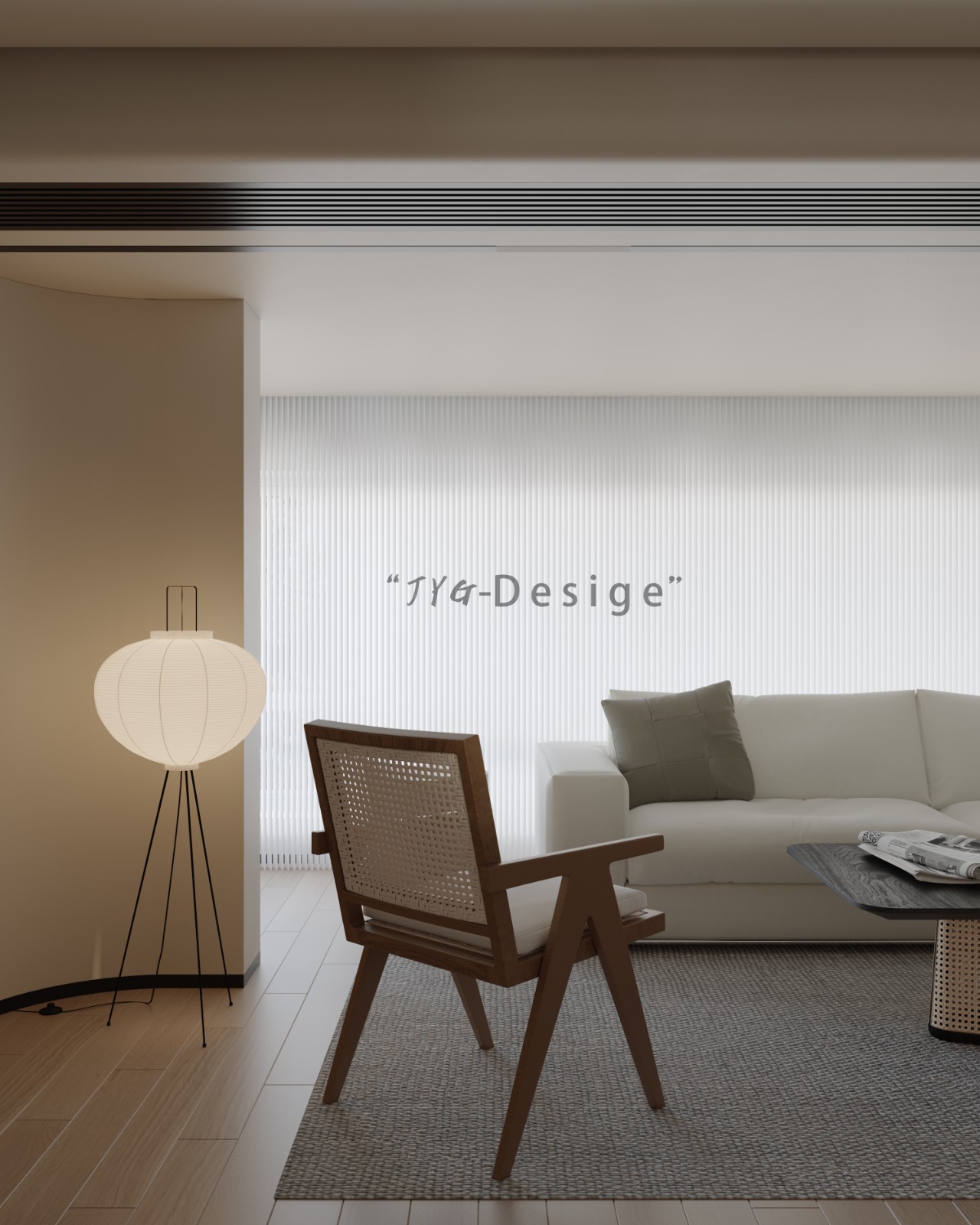 垞寂风客厅设计 | 大横厅拱门打造舒适空间-8