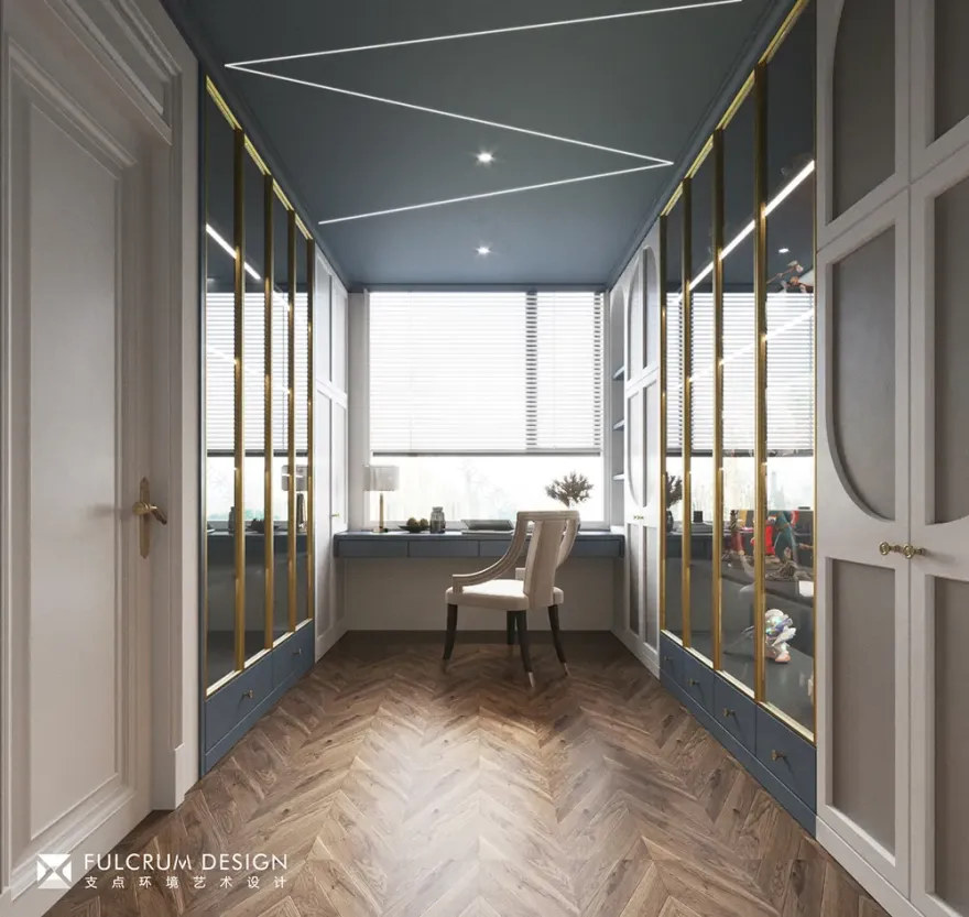 现代简约与美式风情的家居设计丨支点环境艺术设计-105