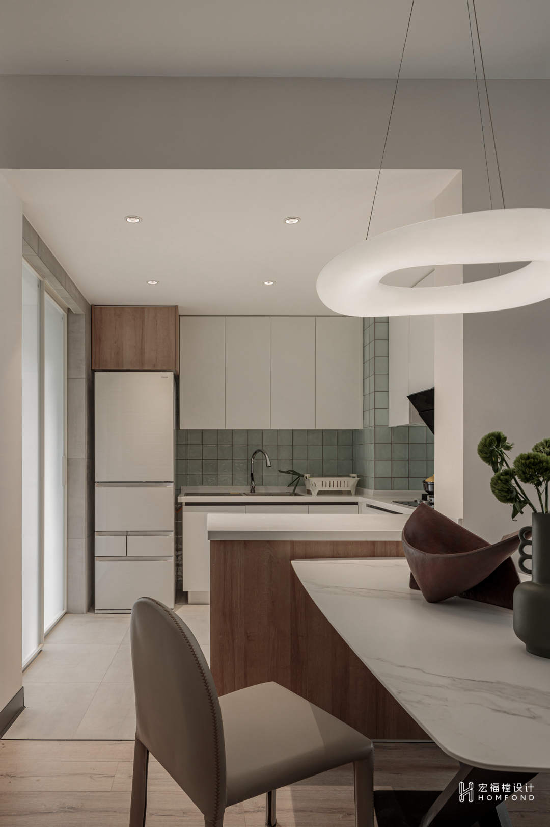 静谧黑+趣味橙，宁静自然的纯洁空间 | 宏福樘设计-23