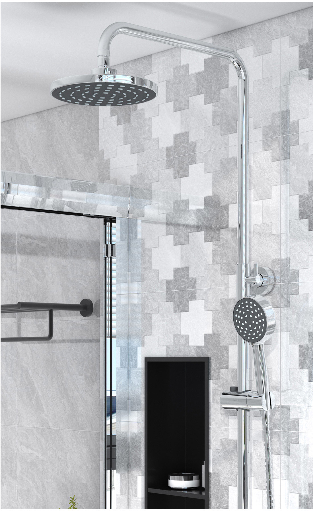 3·8㎡,# G1427101V2 北欧简约质感小浴室设计丨鸽盟·厨卫改造家-17