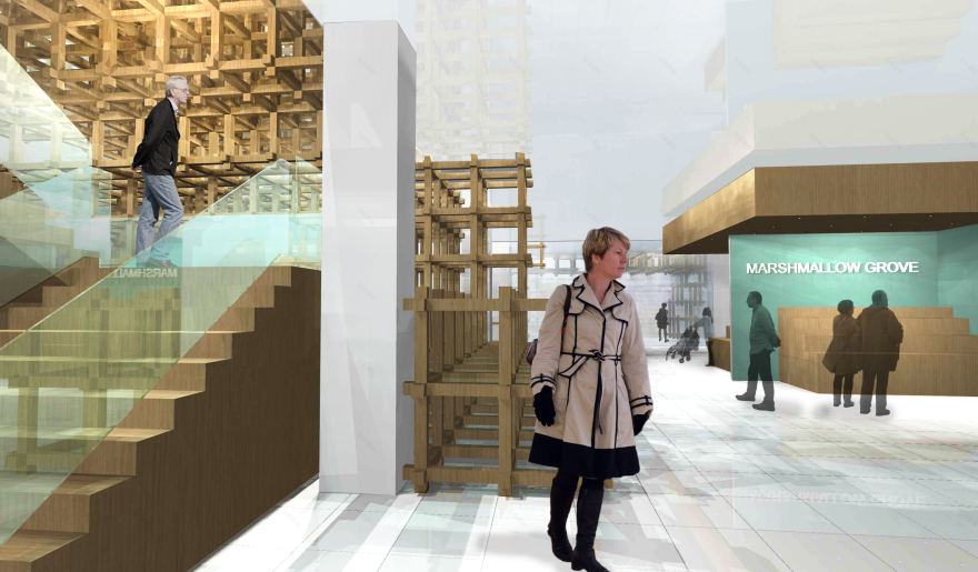 活力市中心室内市场与全球咖啡厅概念设计-14