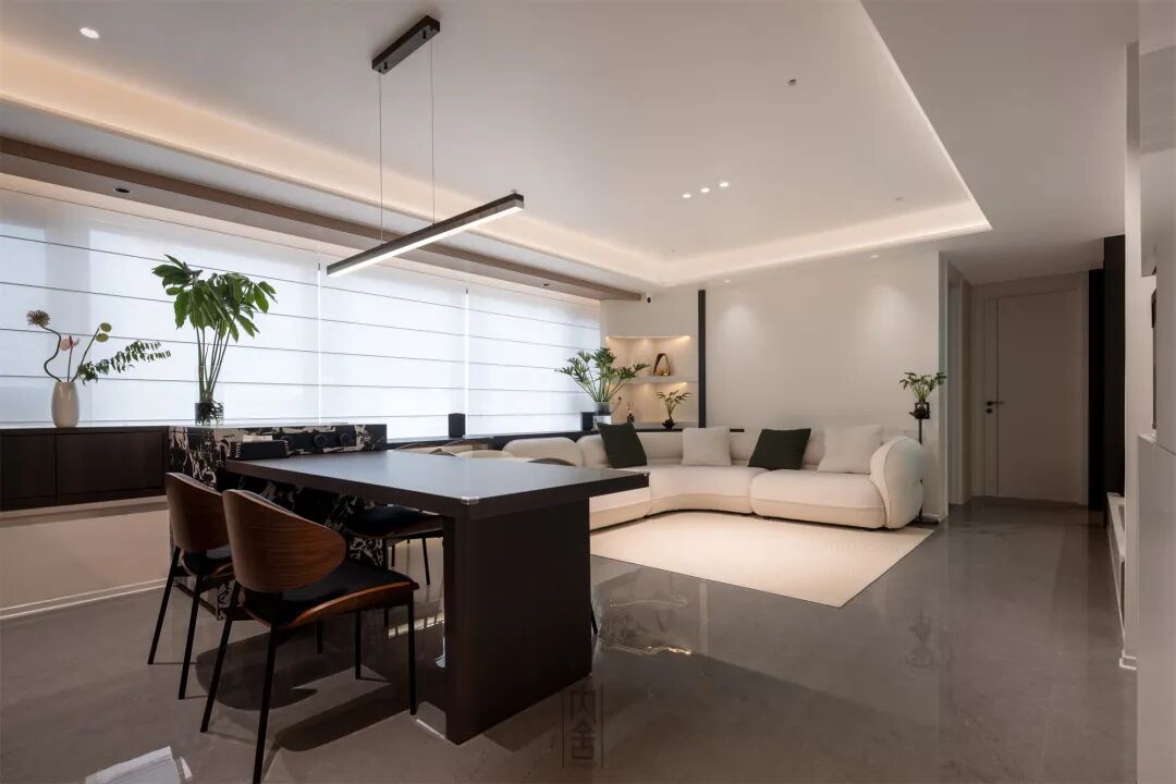 内舍软装丨128㎡奶油意式风，打破传统横厅布局，让空间更宽敞！-21