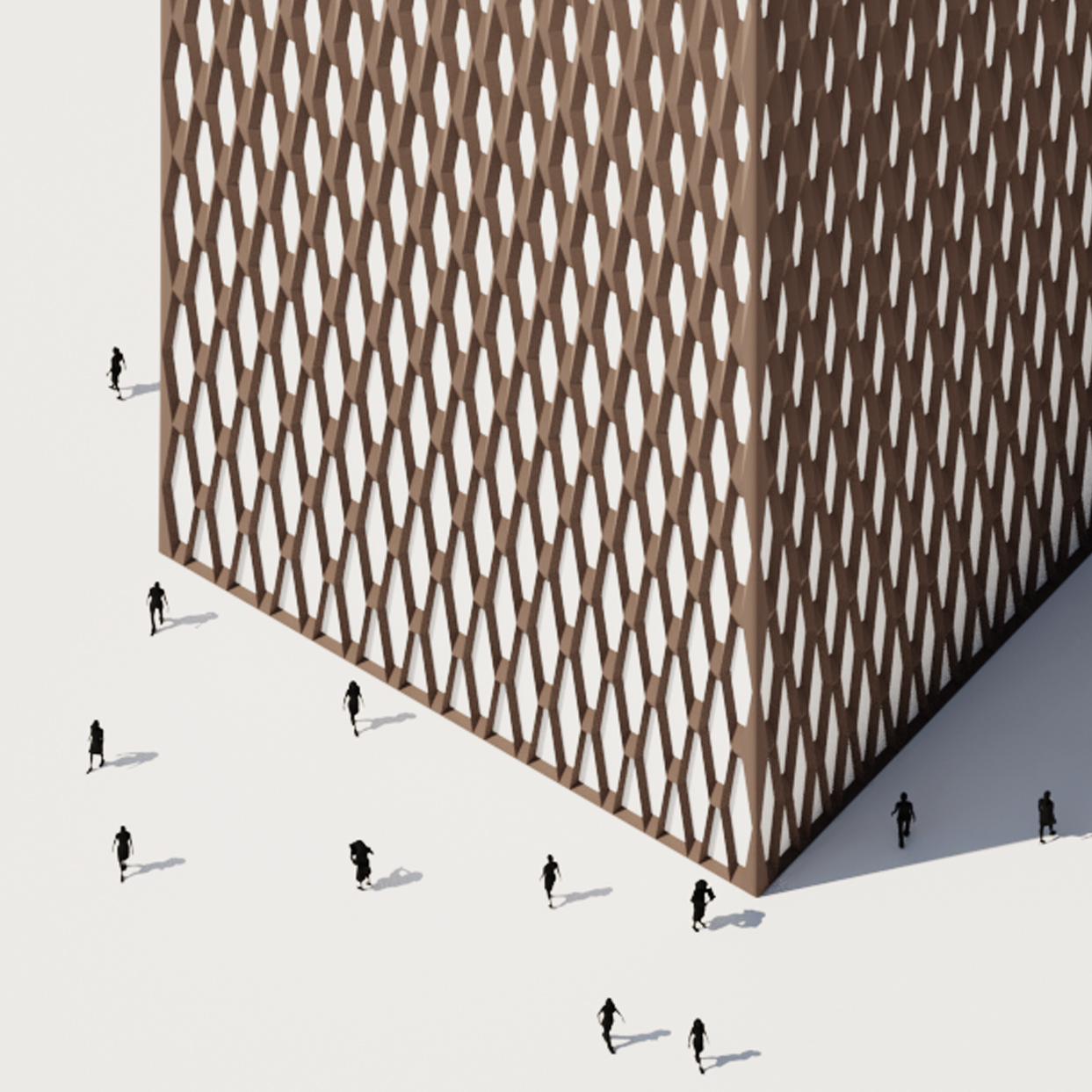 Hexagon Pattern Facade Tower Rhino Grasshopper-8