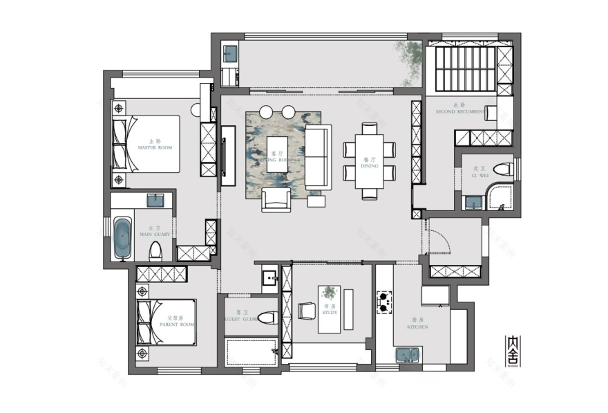 内舍丨颐和江南丨内舍设计师·饶江燕-55