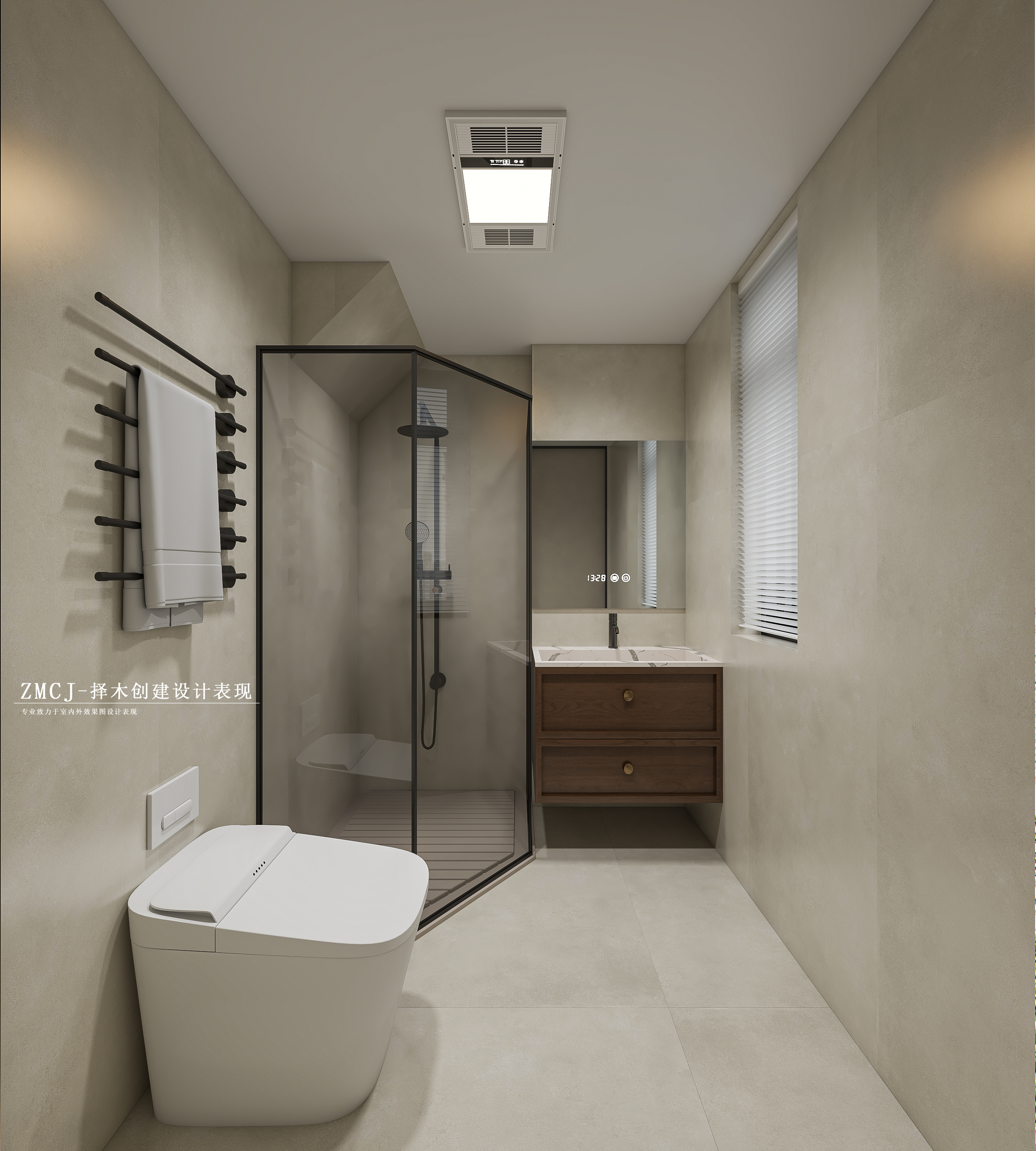 现代风格客餐厅卧室卫生间-6