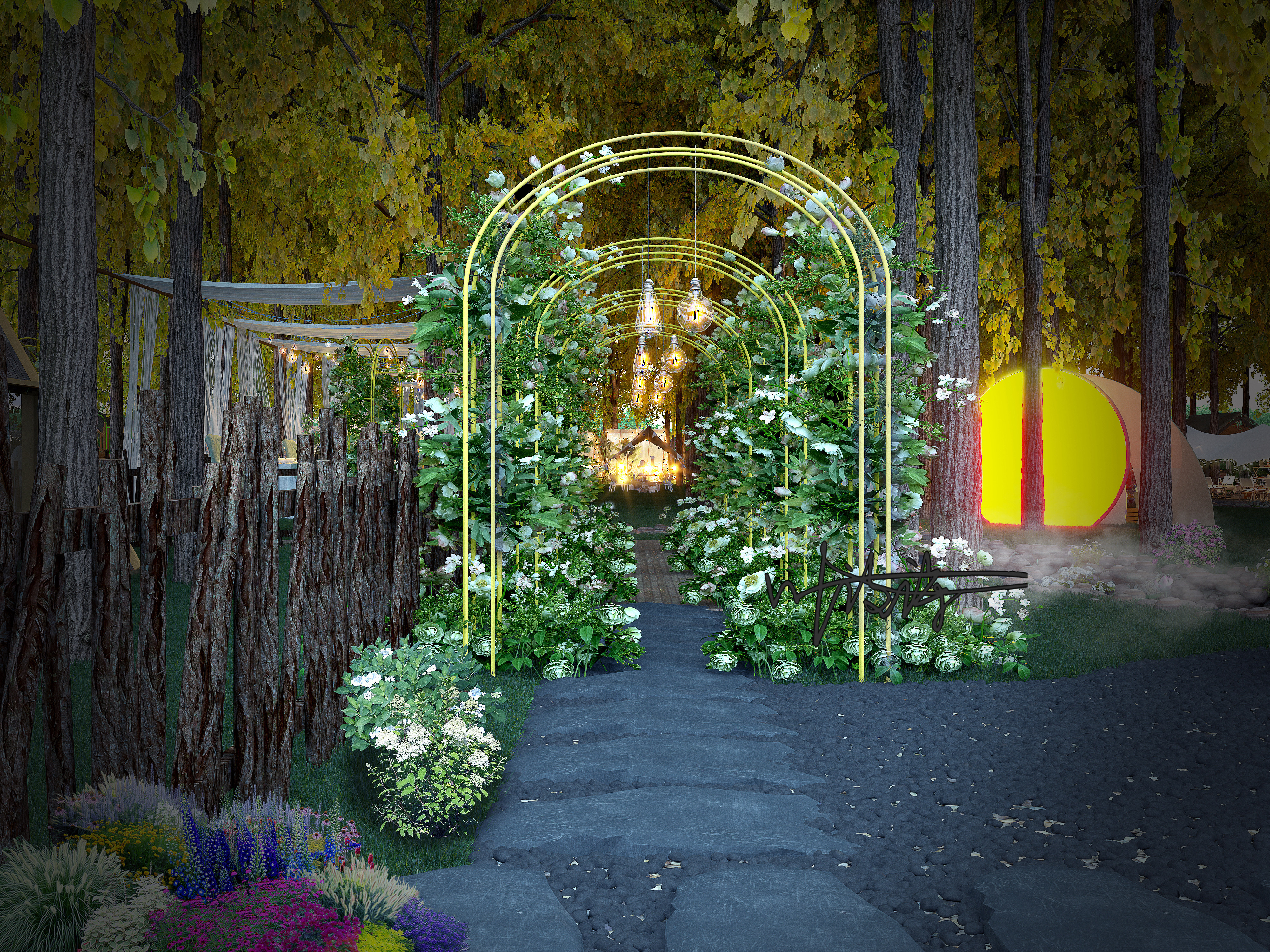 露营风森林美学 室外效果图-2