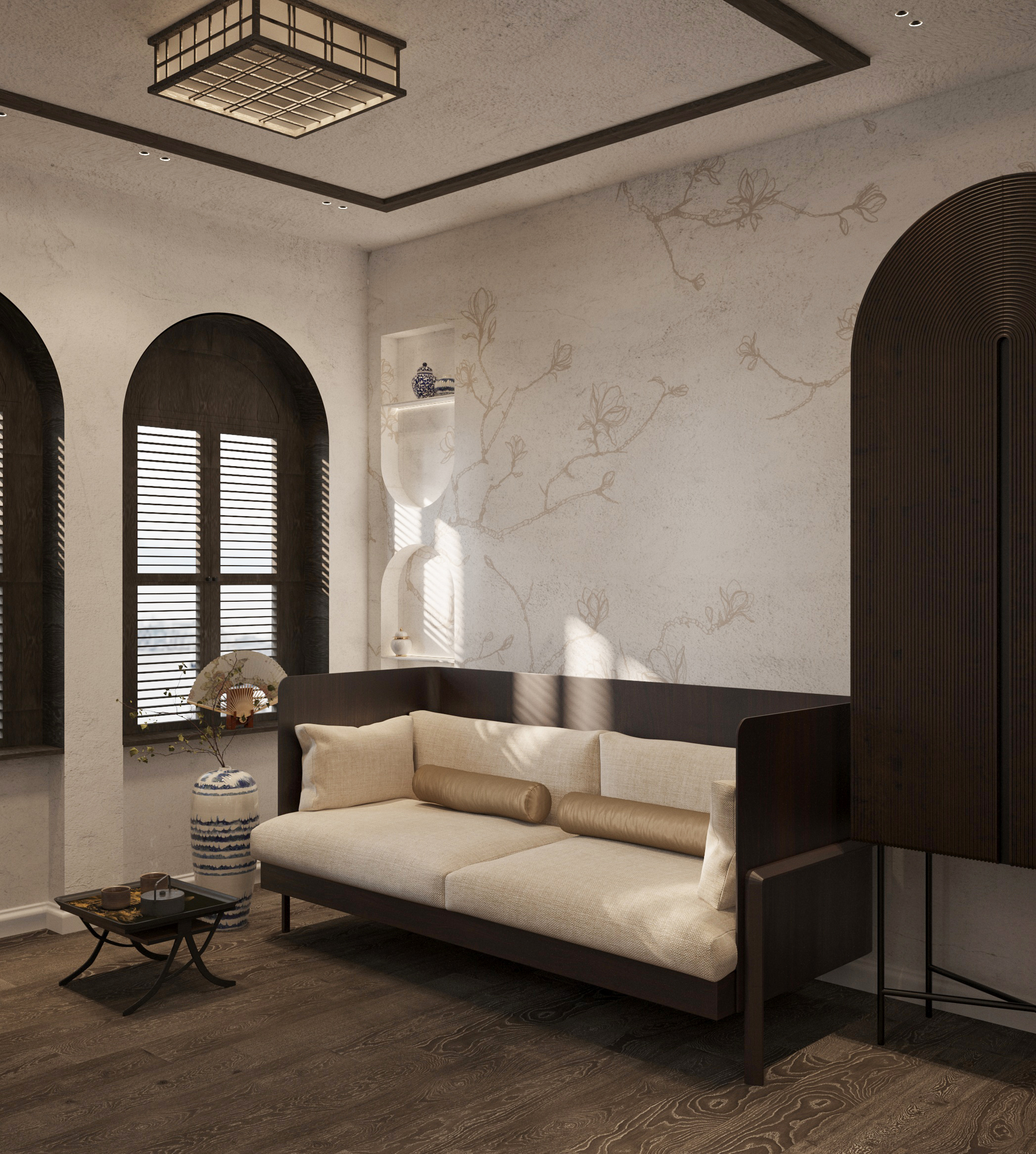 Бутик-отель. Дизайн-концепция номера в этно-стиле.-0