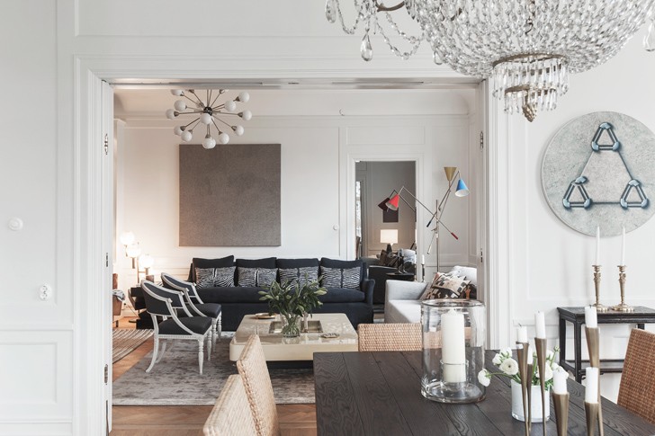 斯德哥尔摩历史建筑中的瑞典简约豪华公寓-14