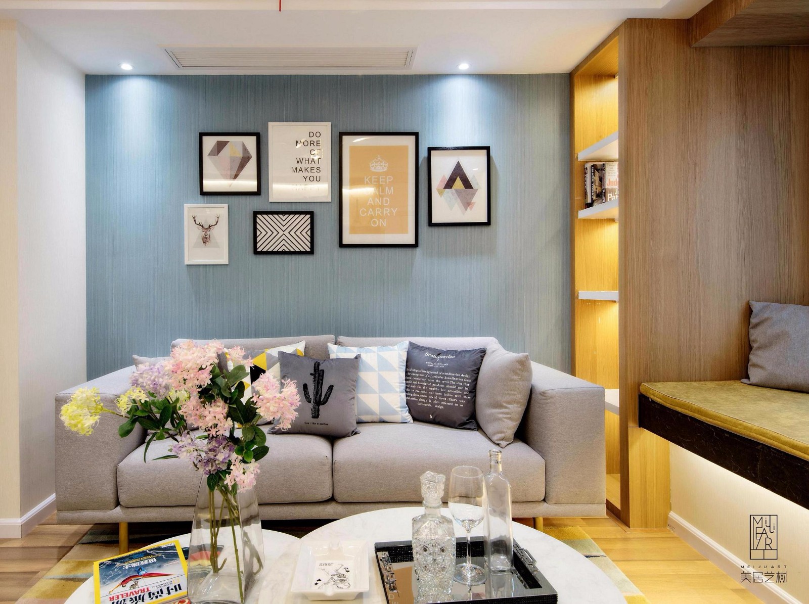 78㎡北欧风住宅  美居艺树软装-3