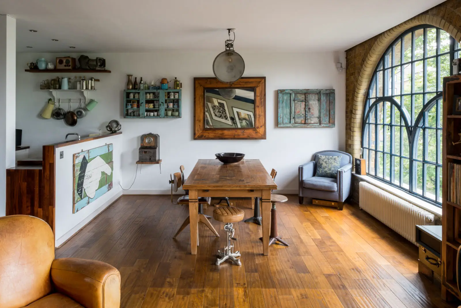 伦敦中心砖式拱窗优雅阁楼设计-3