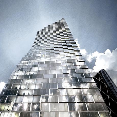 Calgary 市中心的 Telus Sky 塔楼 | 摩天大楼中的住宅与办公空间融合-16