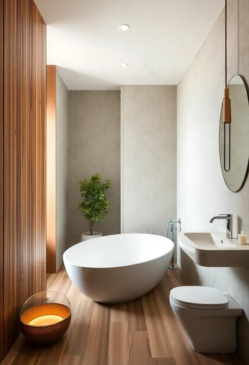 设计带天然木质元素的禅意浴室-90