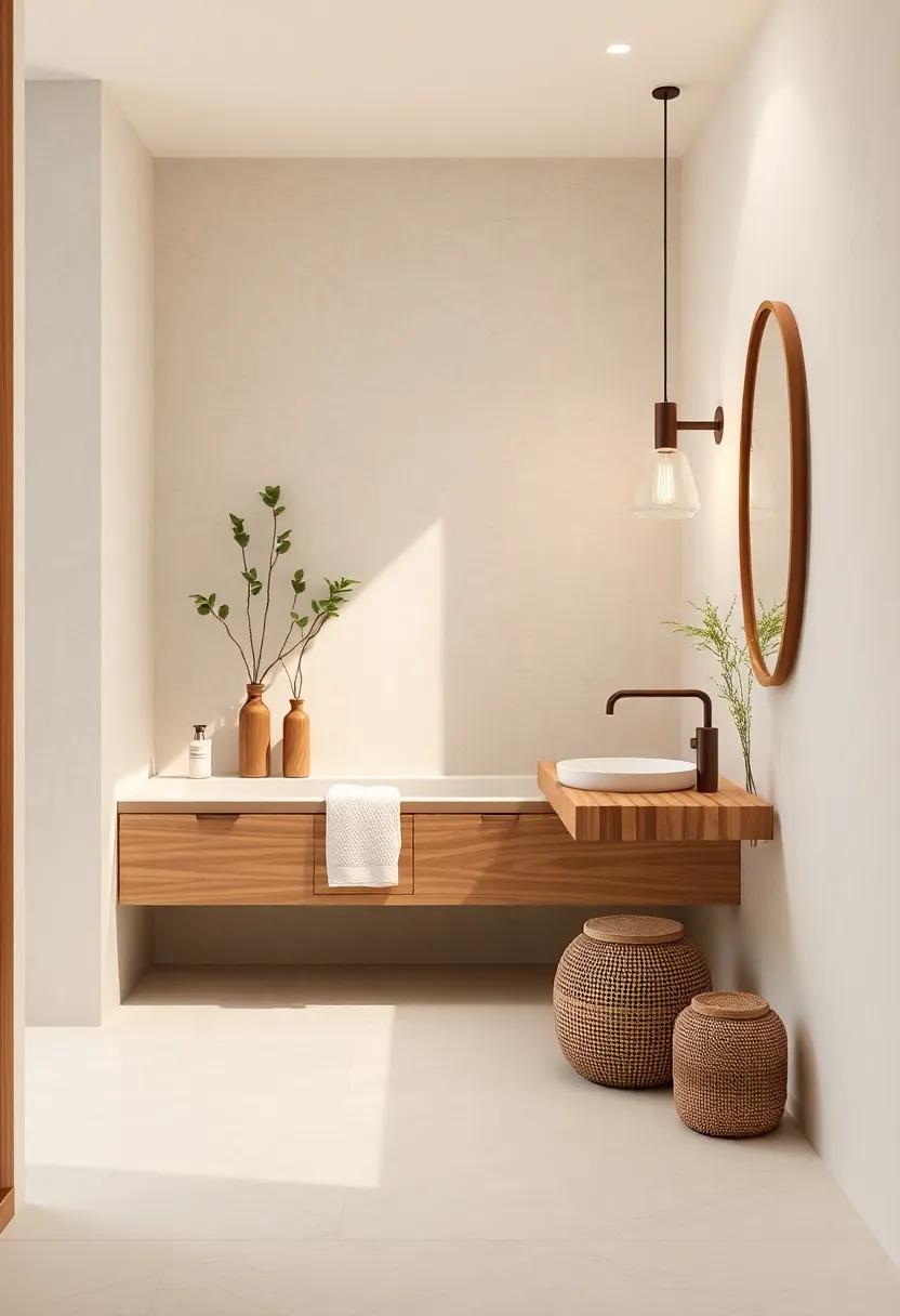 设计带天然木质元素的禅意浴室-76