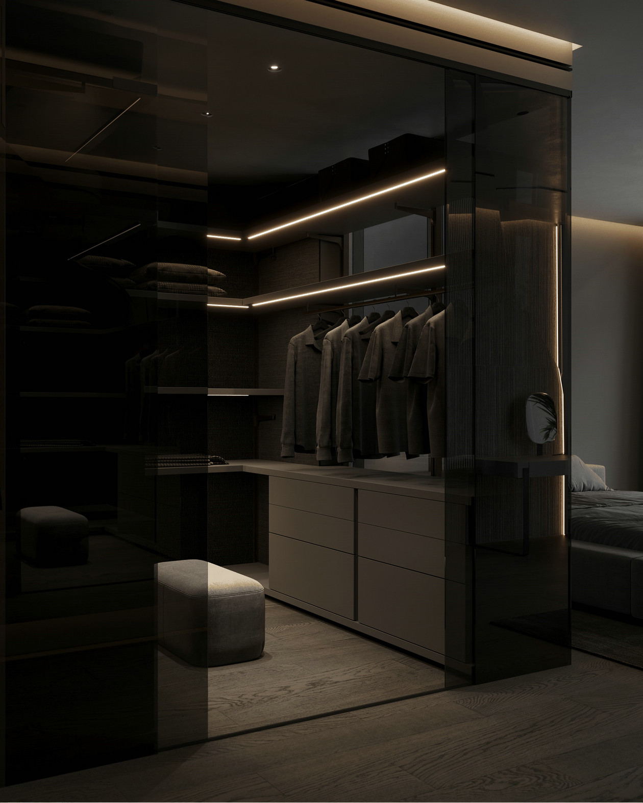 黑色系复试公寓设计 一种极致的高级感！-17