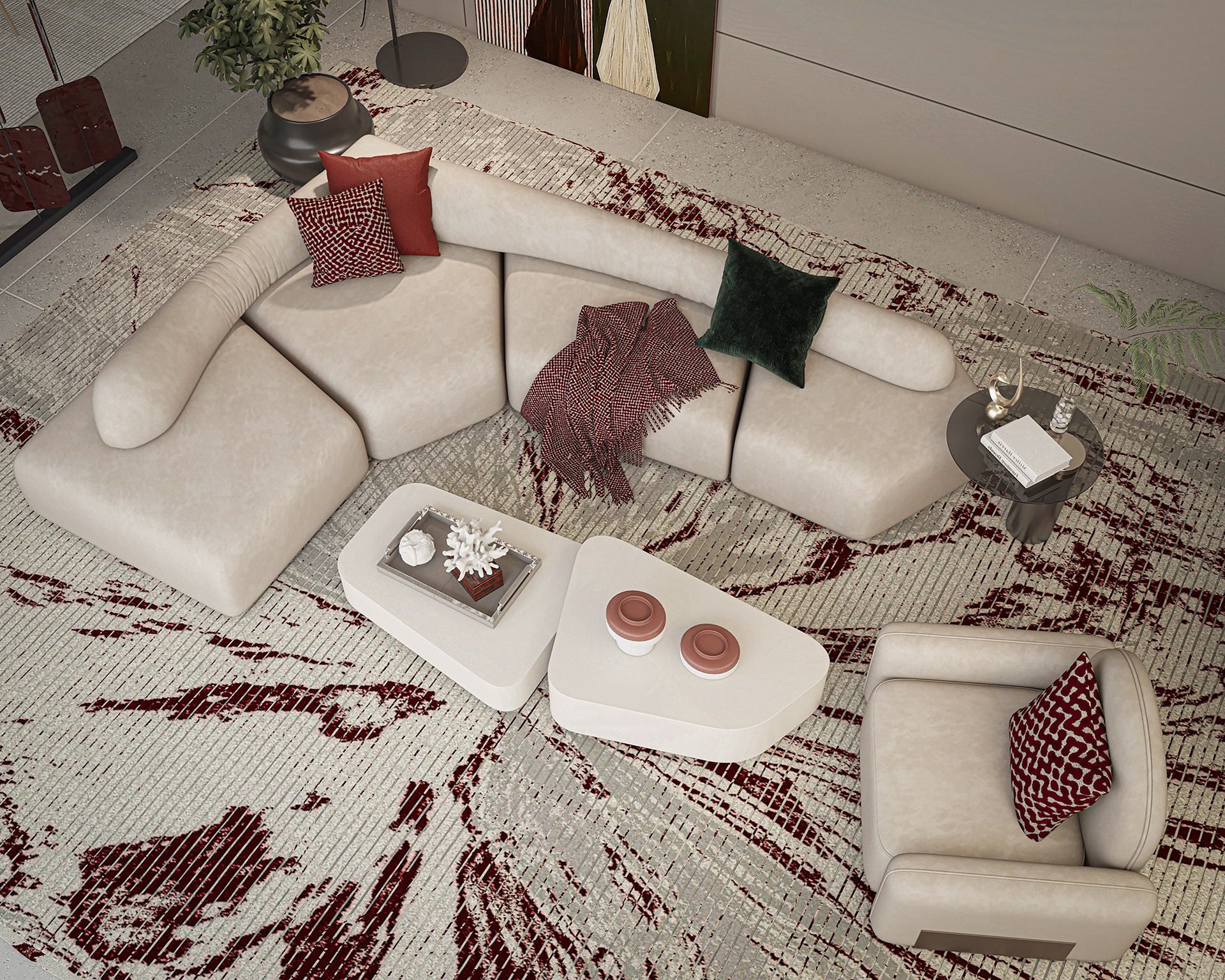 Burgundy Balance – Minimalist with a Bold Twist-7