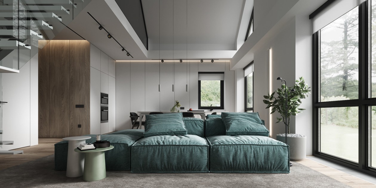 小跃层 - 将极简风表现的淋漓尽致-0