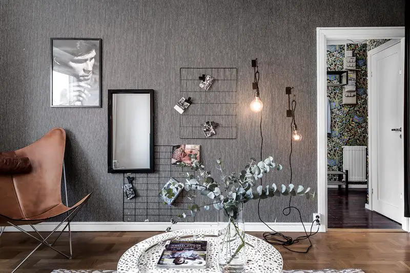 瑞典 43 平米灰色图形设计工作室-1