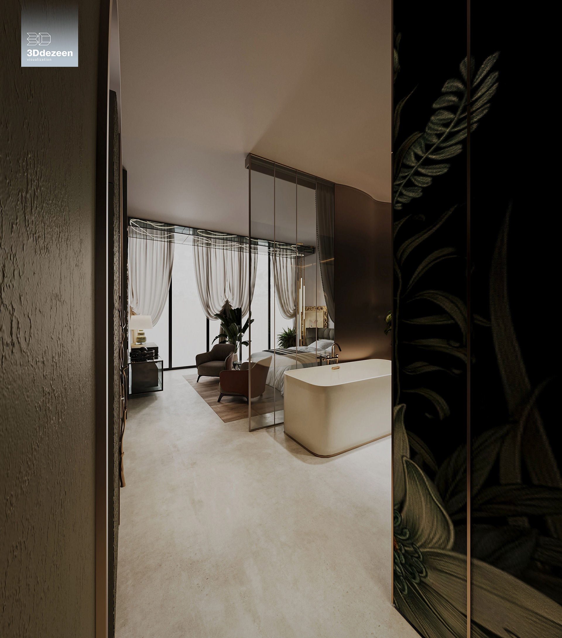 Miami Apartment 室内设计可视化丨美国-45