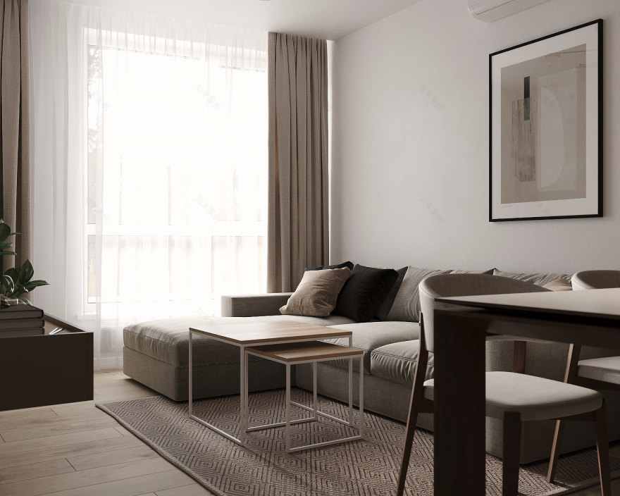 公寓简约室内设计丨乌克兰利沃夫-10