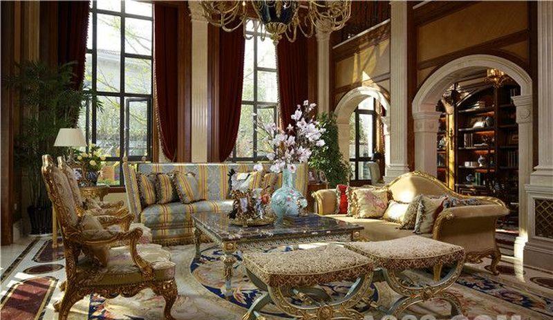 天津红磡领事郡法式别墅设计－浪漫宫廷风-3