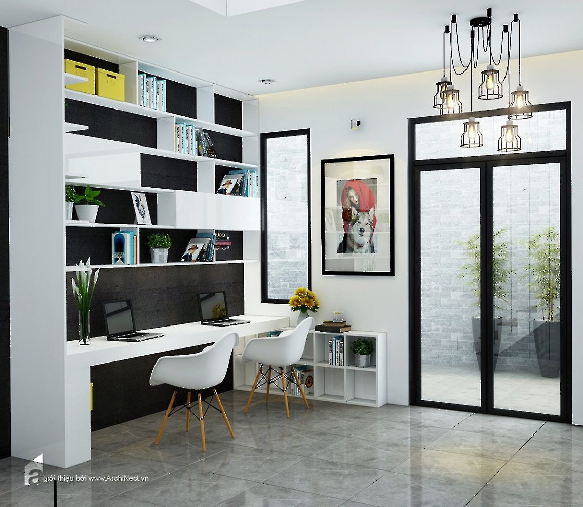 现代越南四层文化画廊设计-27