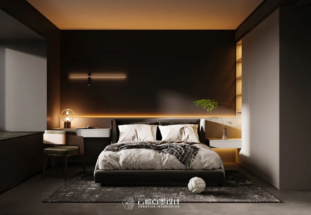 现代风格四居室,沉稳色调与光影艺术的完美融合-58