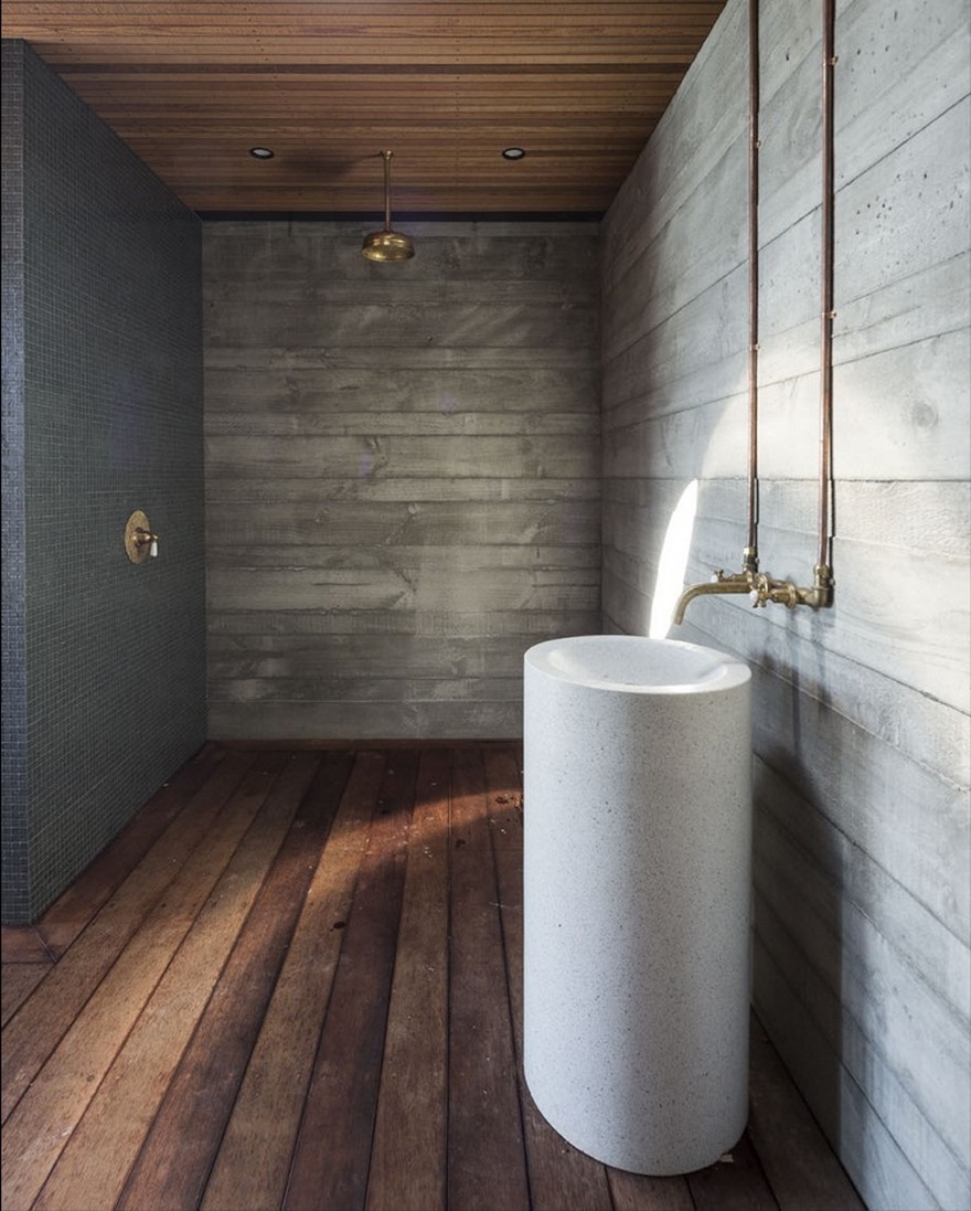 Massive Concrete Home on a Cliff Above Hobson Bay-23