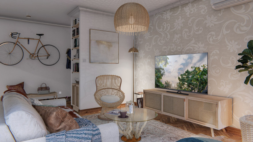 Rustic Boho Apartment 室内设计丨贝尔格莱德-3