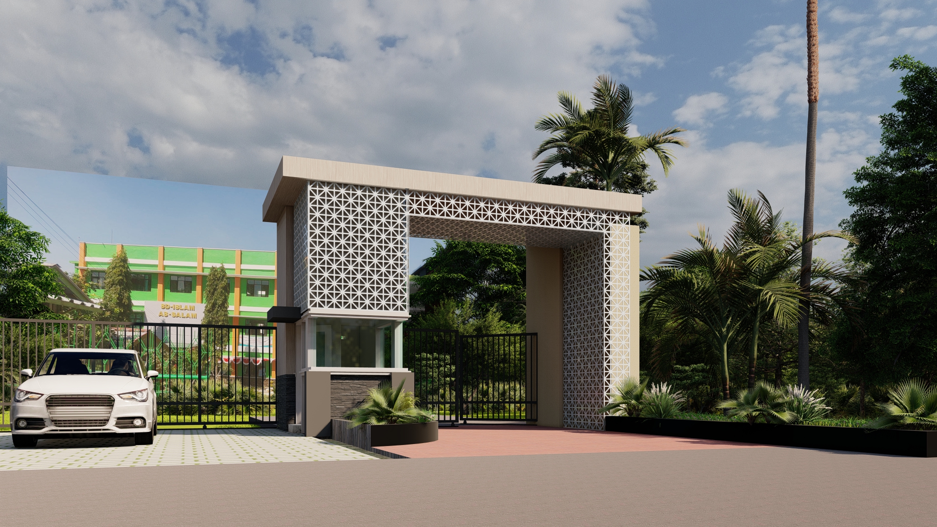 Welcome Gate design ideas located in SD As-Salam Malang-0