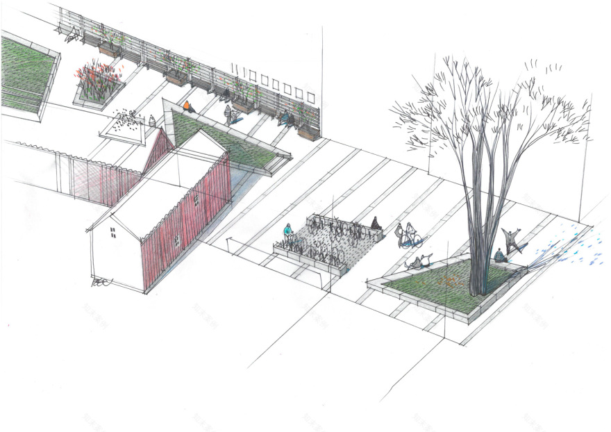 瑞典卡尔斯塔德市阿尔门广场 | 绿色公共空间的艺术化诠释-2