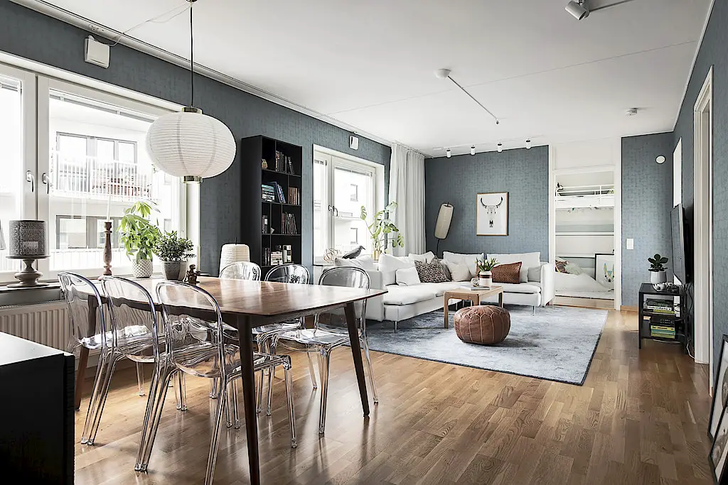 瑞典家庭公寓的色彩碰撞-3