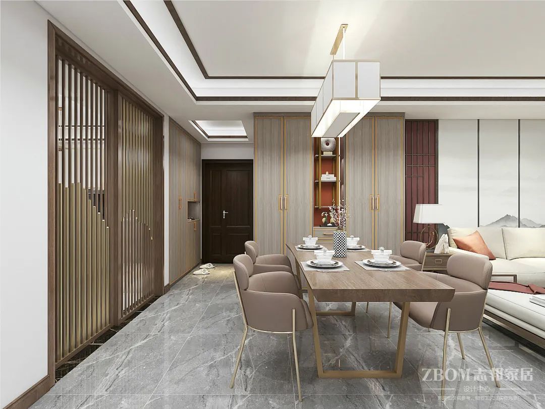 127㎡新中式家居 | 山水意境,恬淡闲适-3