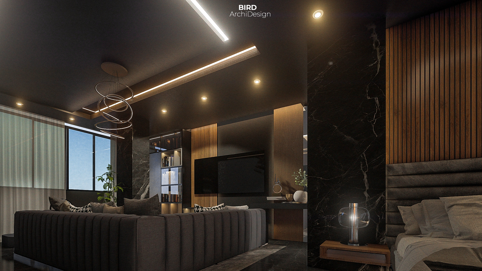 Dark Open Space / Interior Design-4