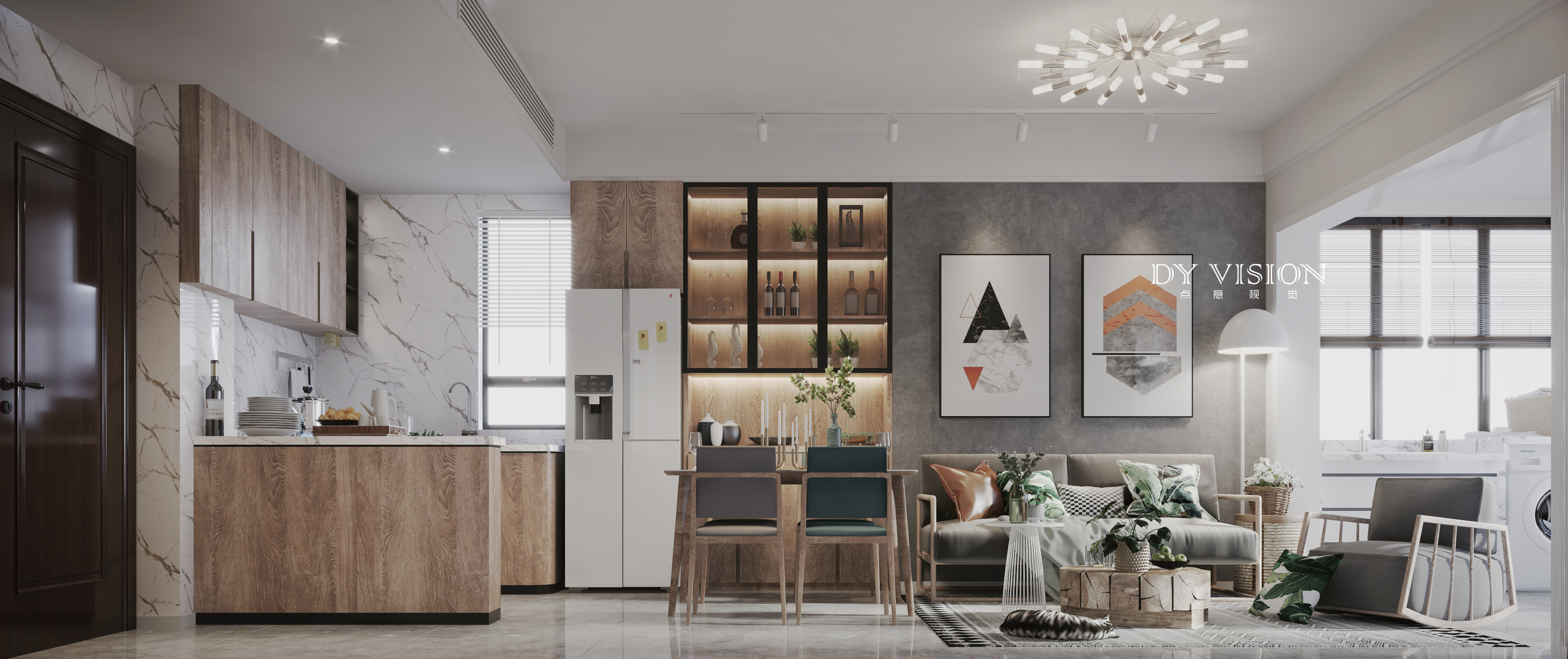 北欧与现代风格融合的 VR 室内设计案例-2