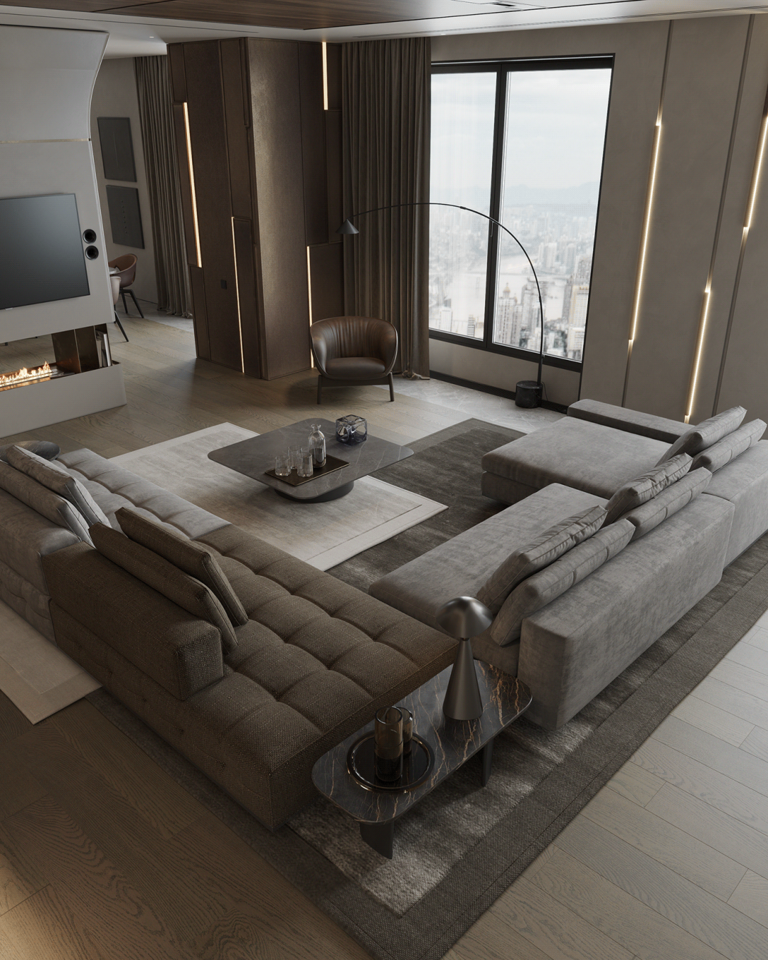 低调奢华的顶层公寓设计丨Diana Stoieva-0