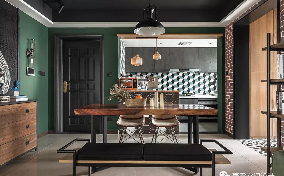 131㎡工业风精装房设计,演绎复古个性生活-9