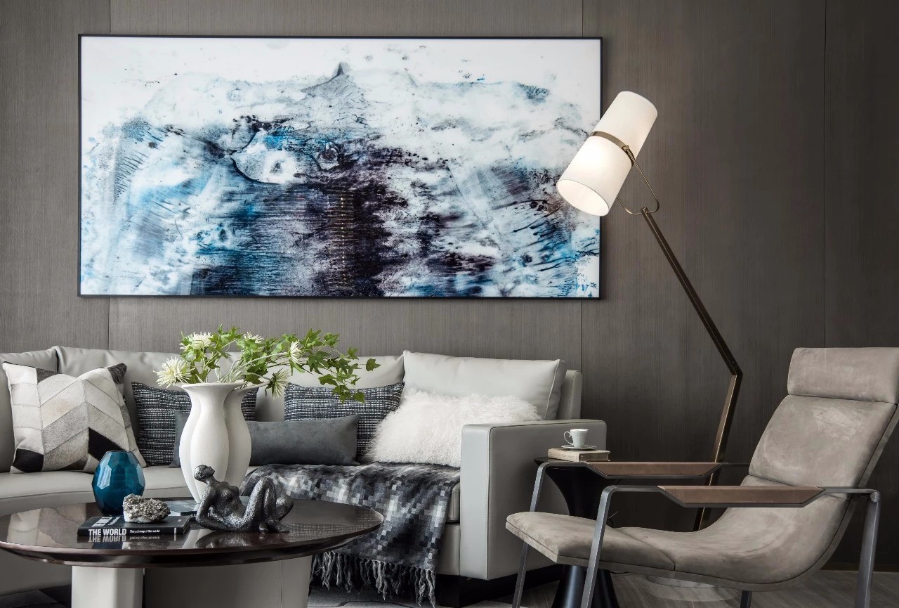 南京宝华山南麓高级灰现代风别墅设计-2