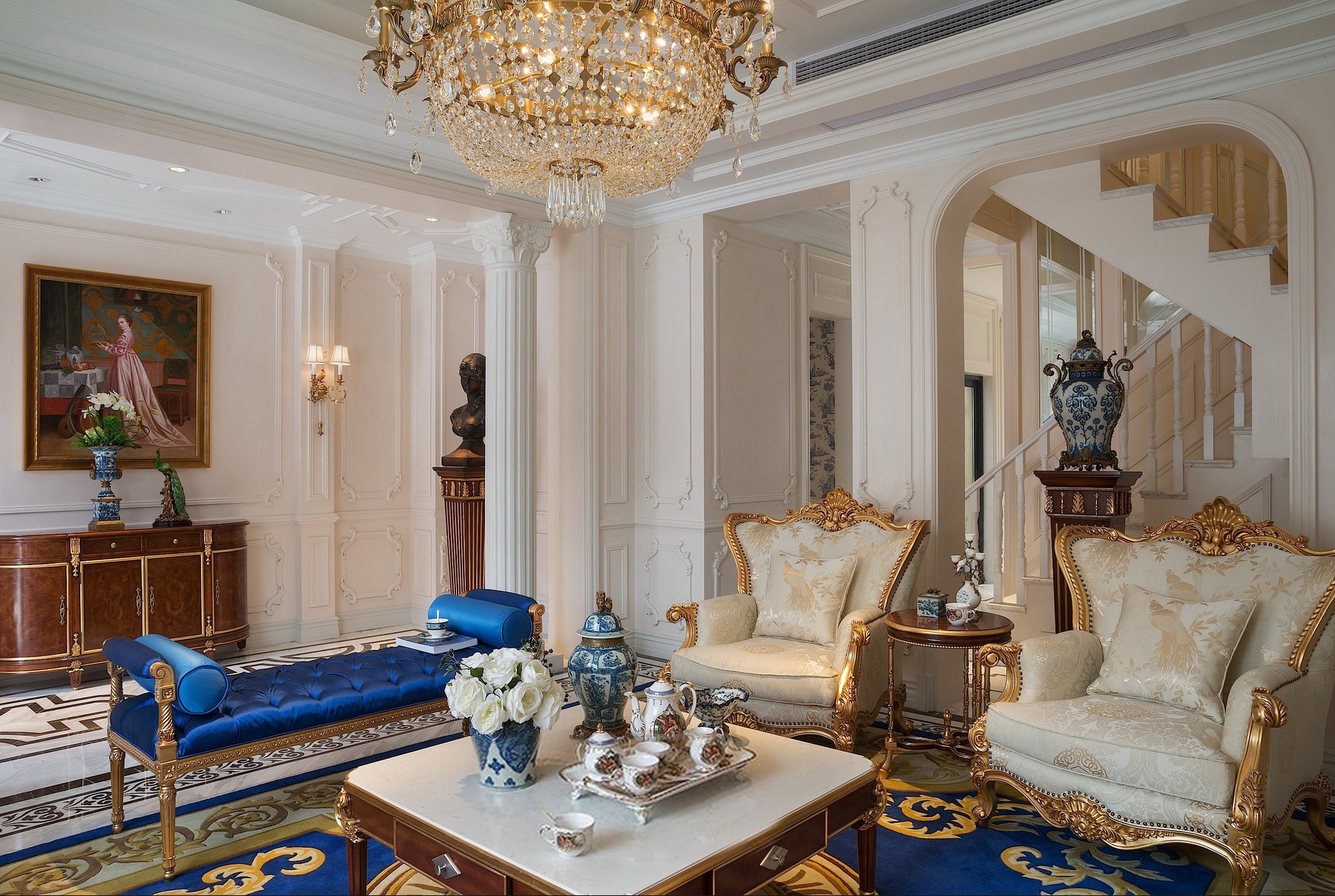 MAX出品独家 山东东营万芳园小区B户型别墅样板间（法式)-8