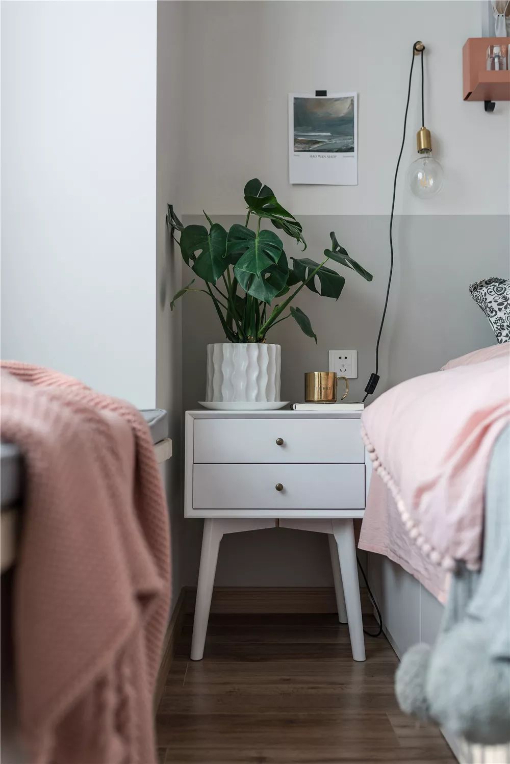 90 后女生 70㎡北欧轻奢小窝,墨绿++ 黄铜演绎精致生活-73