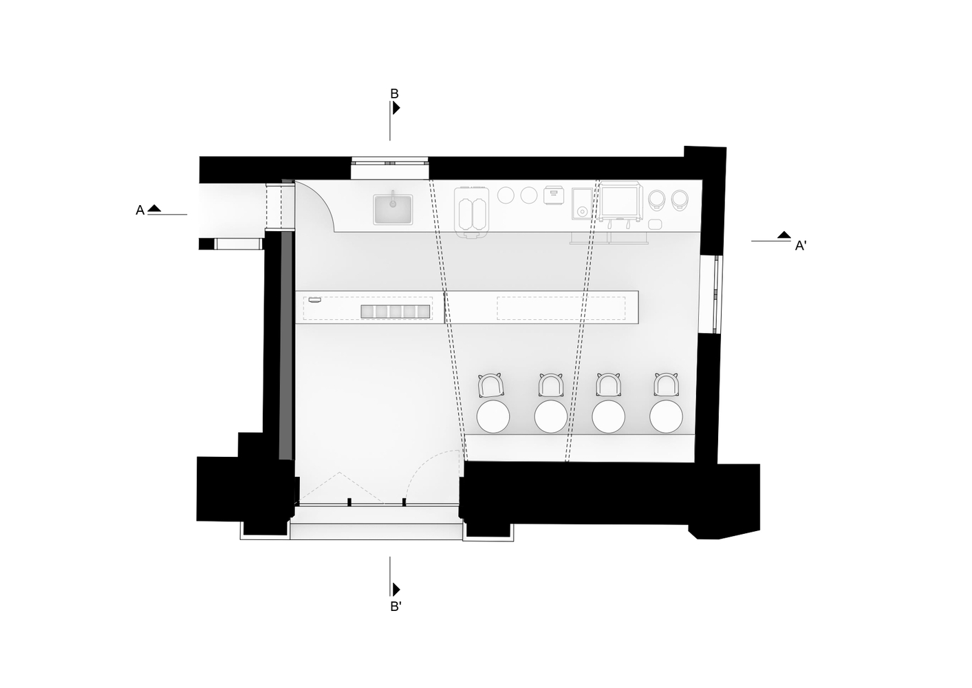 慕尼黑香蕉冰淇淋店丨德国慕尼黑丨Martino Hutz Architecture-26