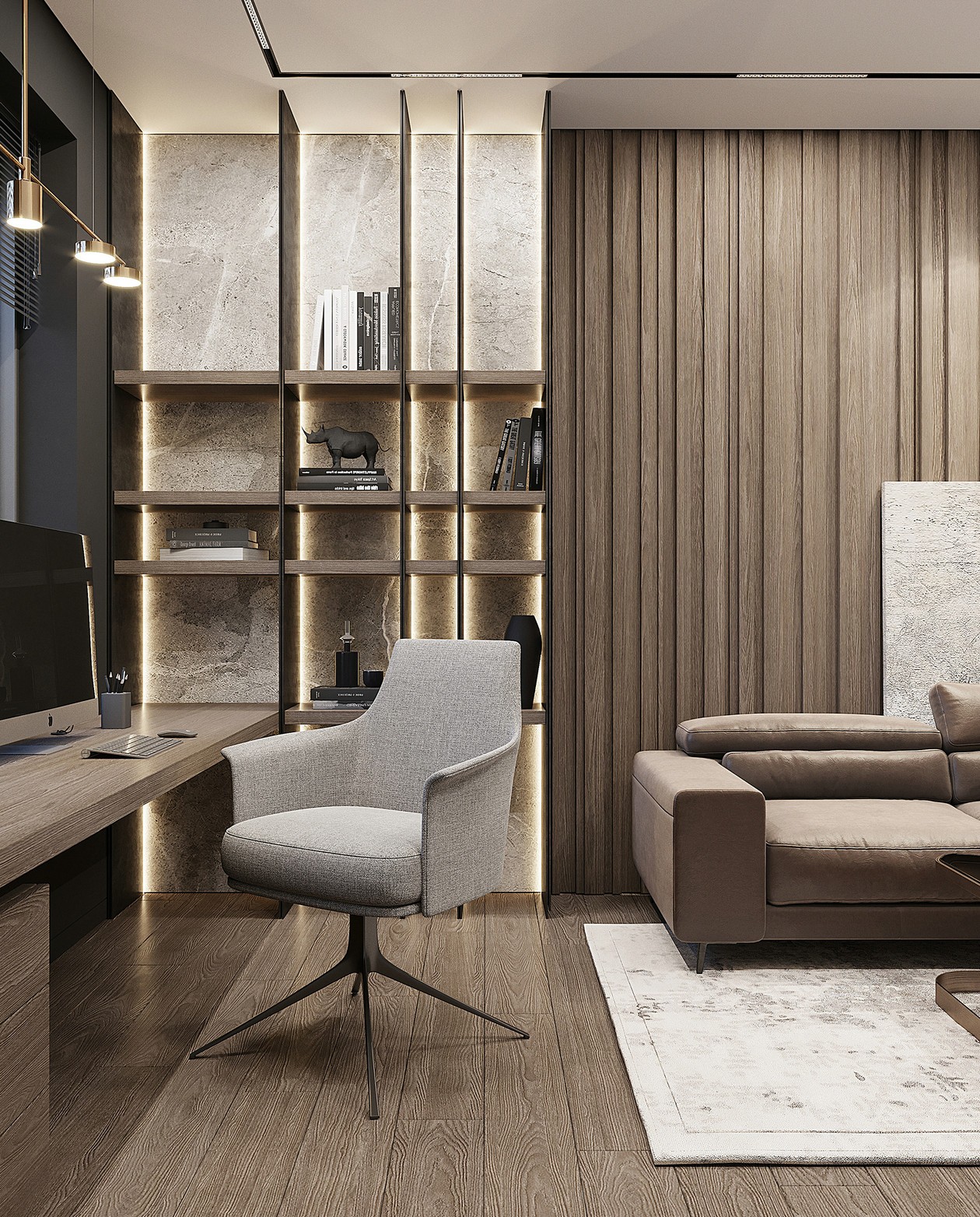 80㎡高级色系公寓设计 这才叫格调！-25