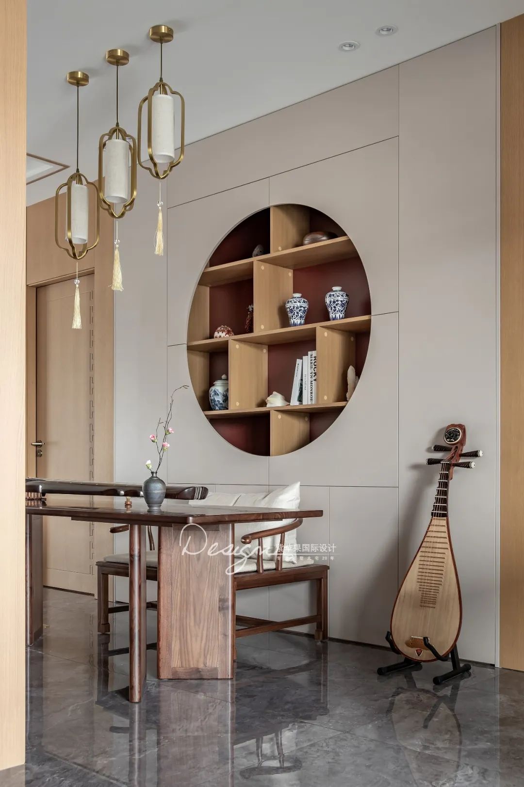 琴韵新中式,雅致福宅的设计魅力丨紫苹果装饰集团-38