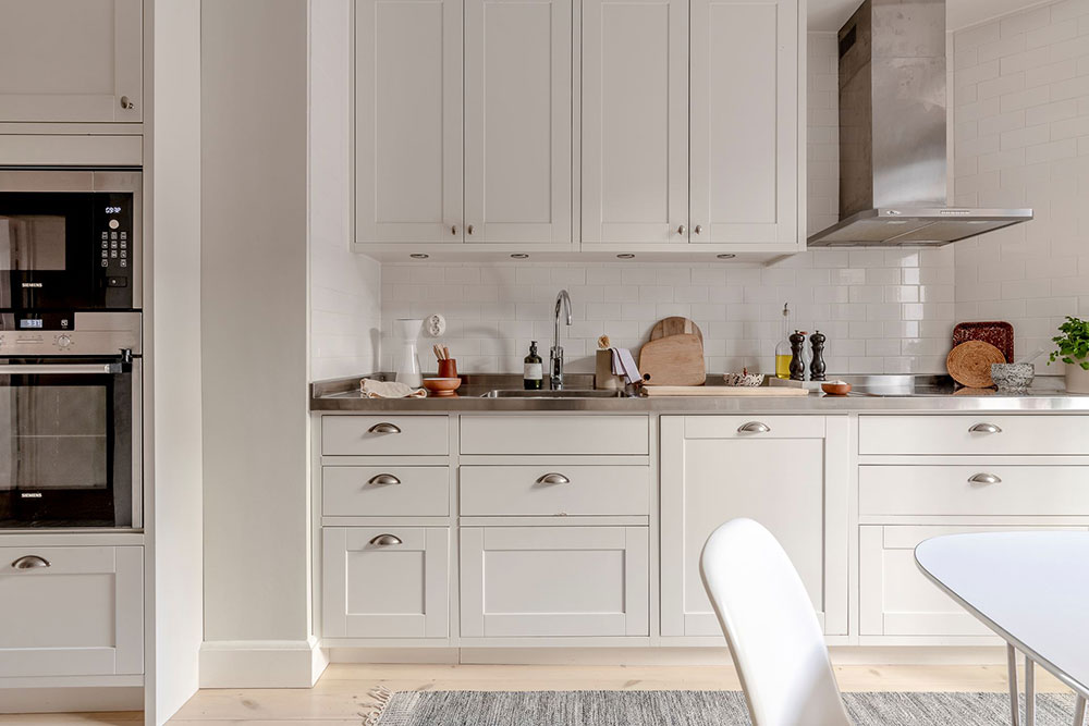 瑞典 84 平米粉色餐厅公寓设计-23