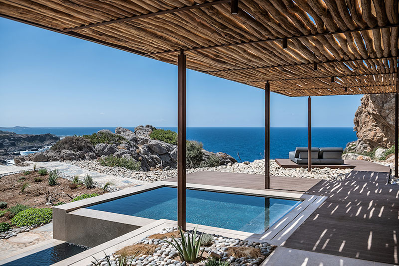 希腊克里特岛自然风光中的时尚别墅设计-9