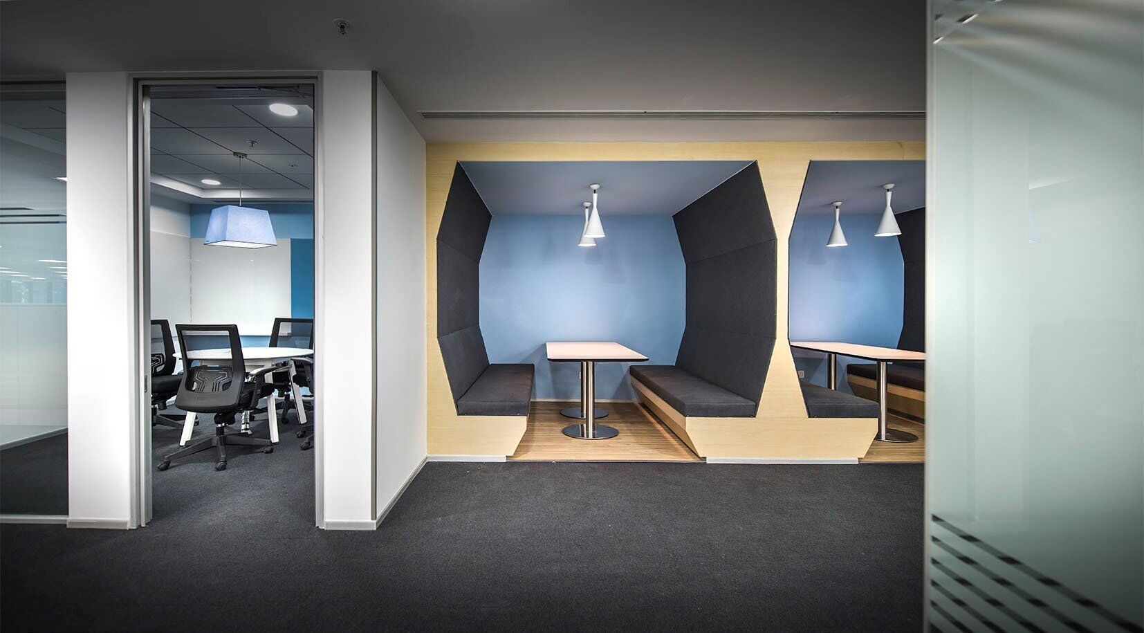 Renault Nissan 办公室彩色金属吊灯设计-13