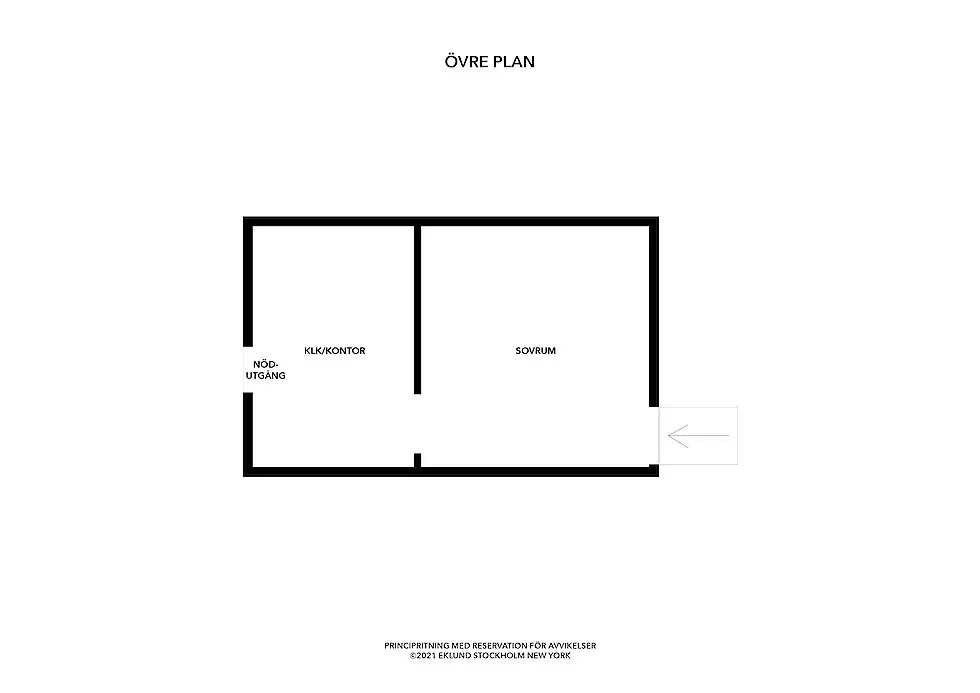 带有天窗的瑞典复式公寓房间-16