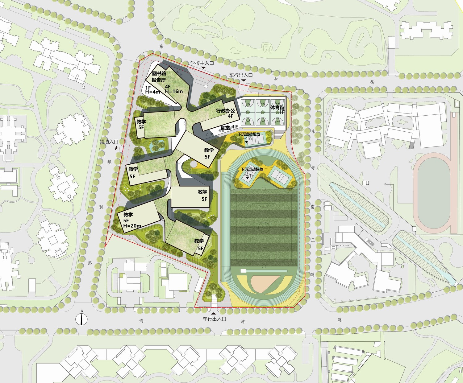 天府新区海洋路中学设计丨中国四川丨MAT超级建筑事务所-17