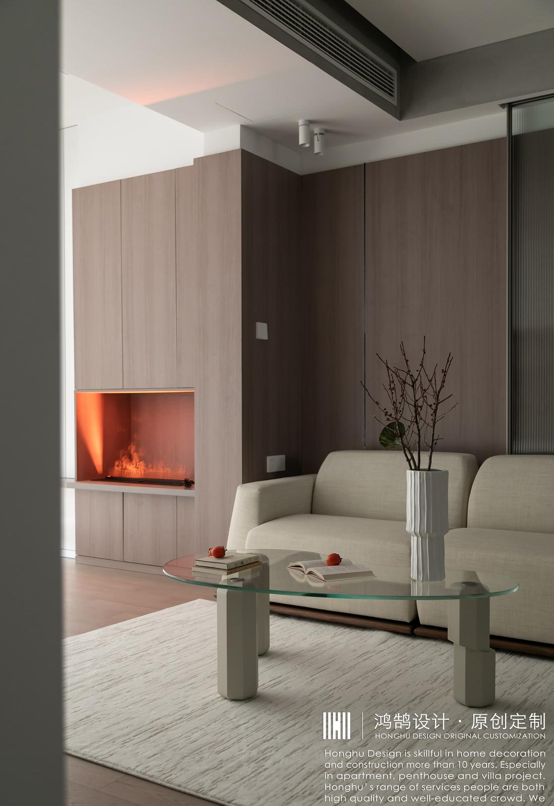 奶油中古风平层设计-9