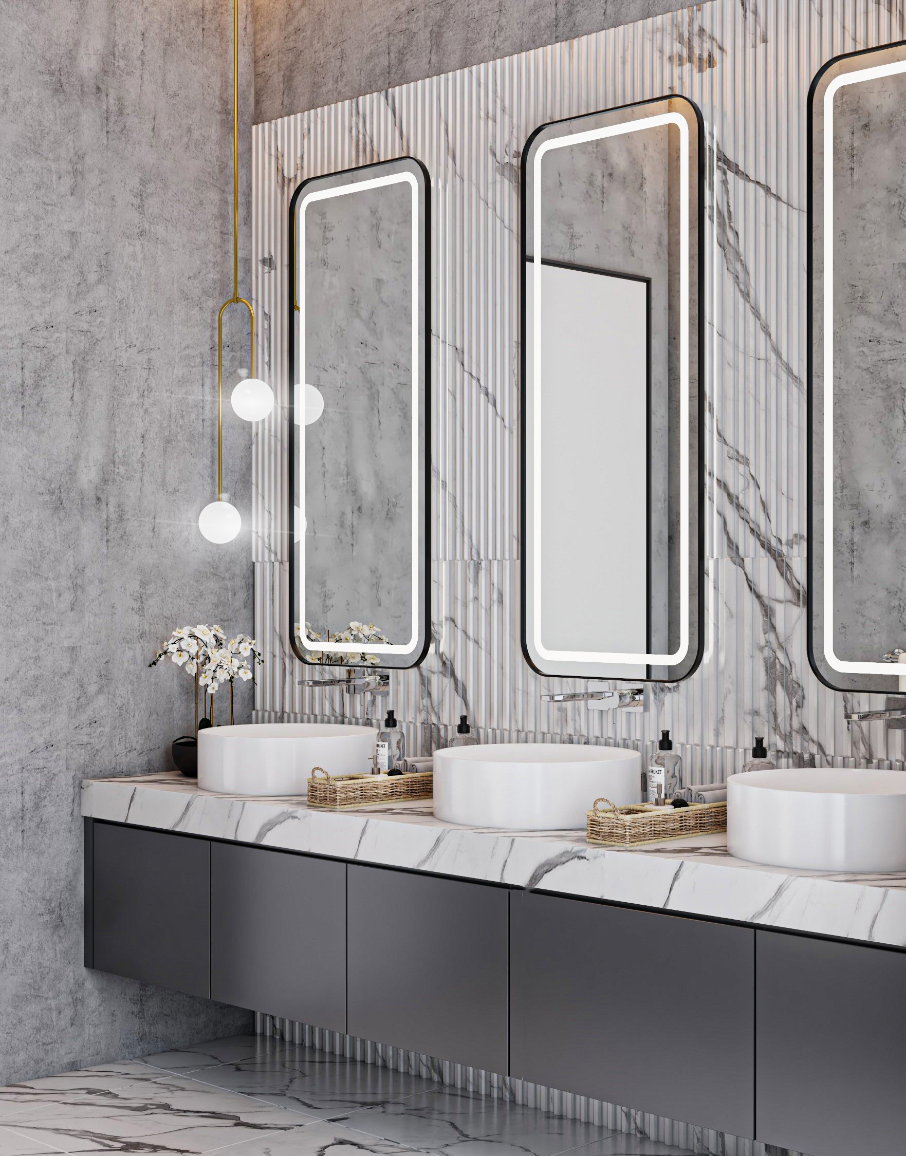 MEN WASHING AREA 设计丨3DMAX  VRAY  P.S-6